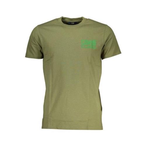 Cavalli Class Tryckt Logotyp Rund Hals T-shirt Green, Herr