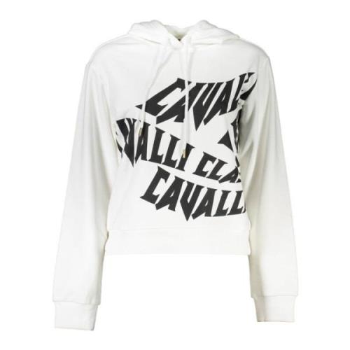 Cavalli Class Huvtröja med Logo Print White, Dam