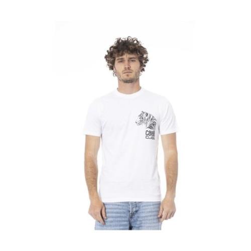 Cavalli Class Logo Print Rund Hals T-shirt White, Herr