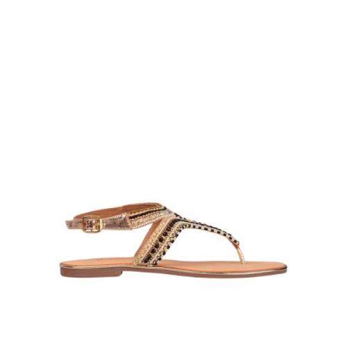 Alma EN Pena Rhinestone Flat Sandal Multicolor, Dam