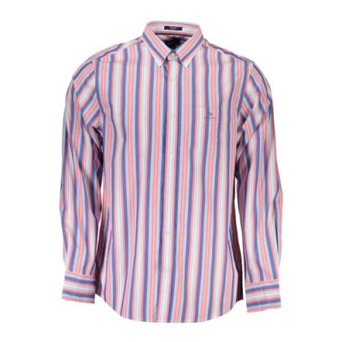 Gant Elegant Pink Short Sleeve Shirt Multicolor, Herr