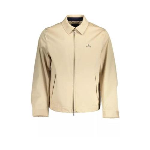 Gant Beige Bomullsjacka - Stilren och Bekväm Beige, Herr