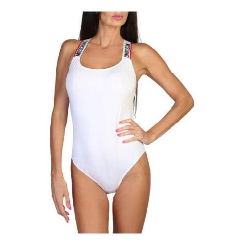 Moschino Bomull Bodysuits Kollektion Vår/Sommar Kvinnor White, Dam