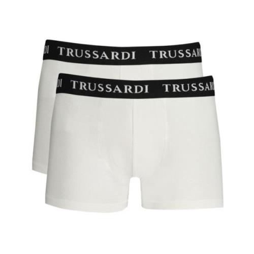 Trussardi Vit Bomull Boxer Briefs Paket White, Herr