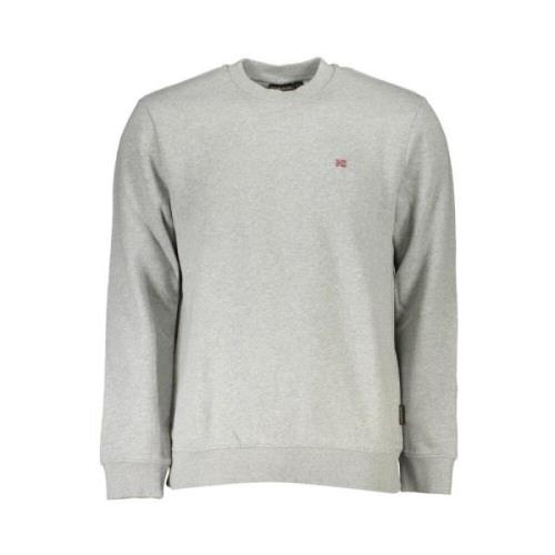 Napapijri Grå Fleece Sweatshirt med Brodyr Gray, Herr