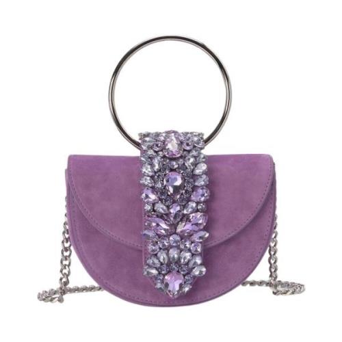 Alma EN Pena Måne Flap Clutch Väska Purple, Dam