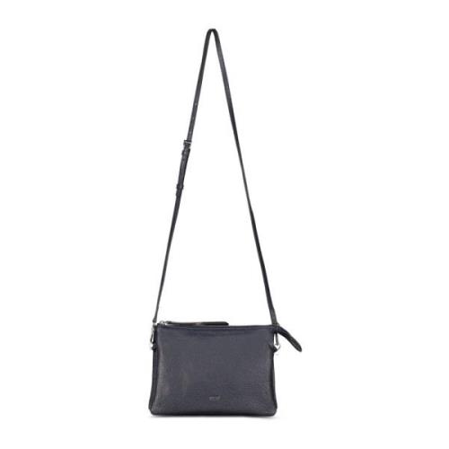 Abro Stilren Läder Crossbodyväska Blue, Dam