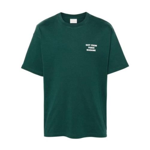 Drole de Monsieur Rolig Bomull Logo T-shirt Green, Herr