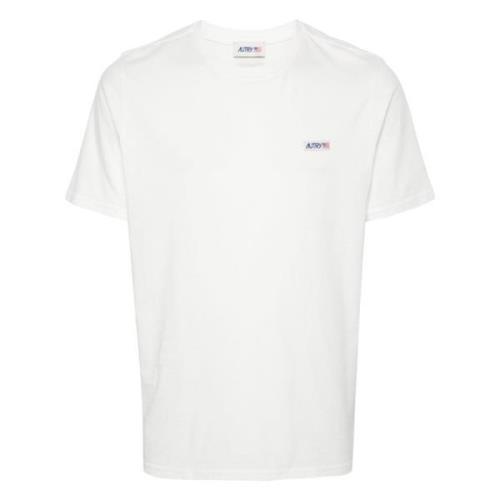 Autry Bomull Jersey Crew Neck T-Shirt White, Herr