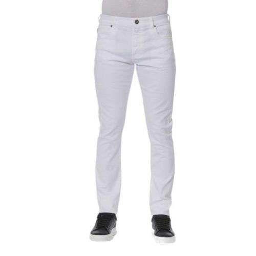 Trussardi Elegant vit bomullsblandningsjeans White, Herr