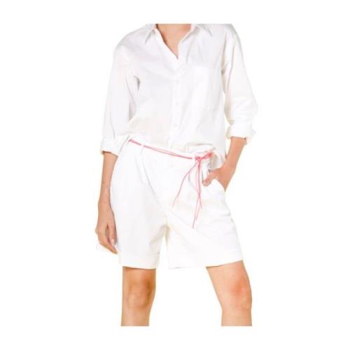 Mason's Vit Chino Bermuda Gabardine Shorts White, Dam