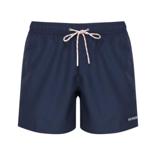 Sundek Fluo Grön Nylon Shorts Elastisk Midja Blue, Herr