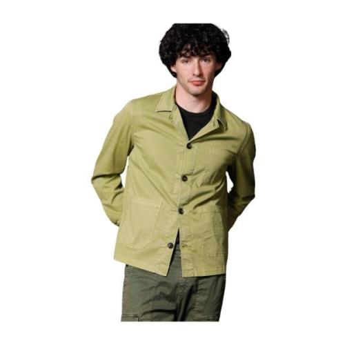 Mason's Herr Field Jacket i Bomull och Tencel Green, Herr