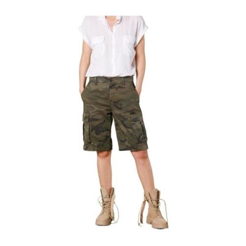 Mason's Camouflage Cargo Bermuda Shorts Victoria Green, Dam