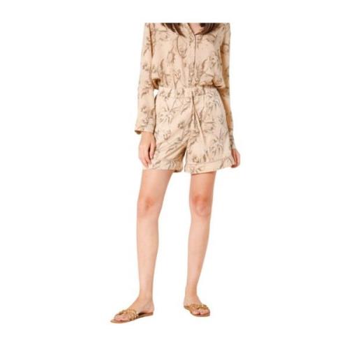 Mason's Bladmönster Chino Bermuda Shorts Beige, Dam