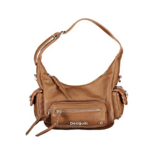 Desigual Brun Polyeten Väska Justerbart Handtag Brown, Dam