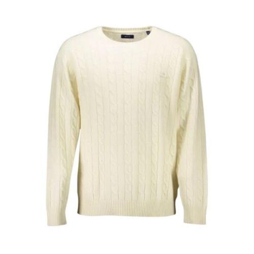 Gant Elegant Vit Ulltröja Beige, Herr