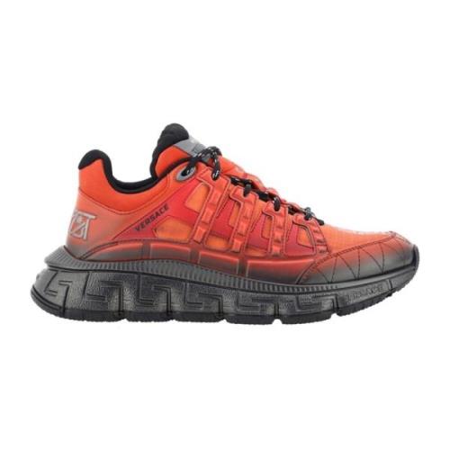 Versace Orange Sneakers Aw20 Tyg Gummi Orange, Herr