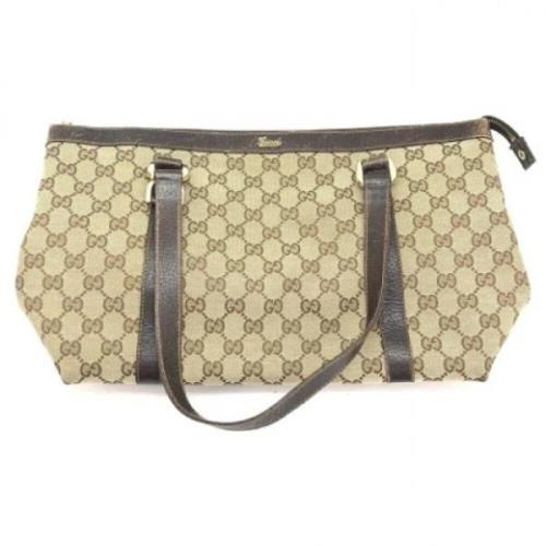 Gucci Vintage Pre-owned Canvas gucci-vskor Beige, Dam