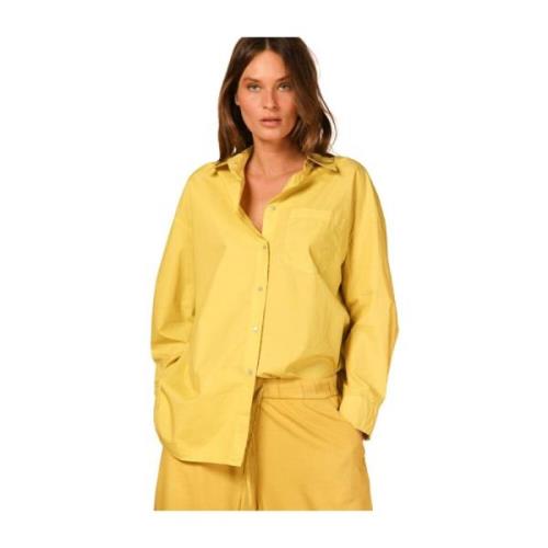 Mason's Elegant Poplin Skjorta med Långärmad Yellow, Dam