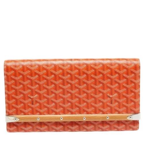 Goyard Vintage Pre-owned Laeder kuvertvskor Orange, Dam