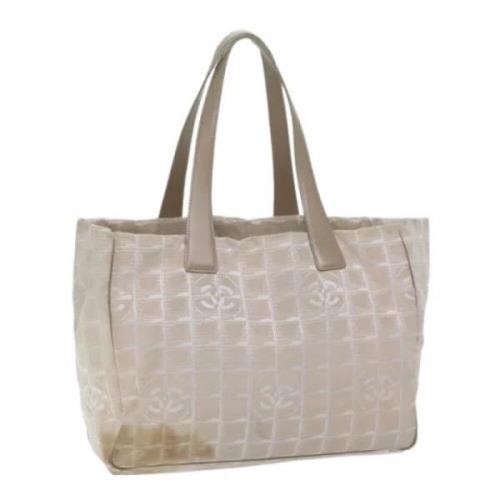 Chanel Vintage Pre-owned Nylon totevskor Beige, Dam