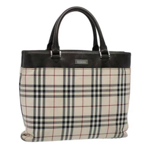 Burberry Vintage Pre-owned Canvas totevskor White, Dam