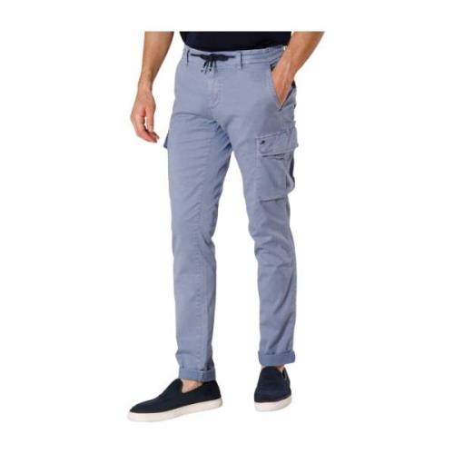 Mason's Extra Slim Cargo Byxor i Tencel/Bomull Blue, Herr