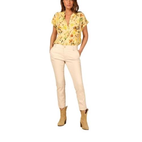 Mason's Chino byxor med blomsterband Beige, Dam