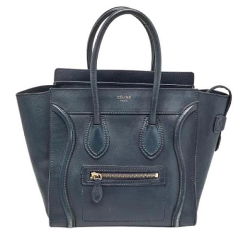 Celine Vintage Pre-owned Laeder totevskor Blue, Dam