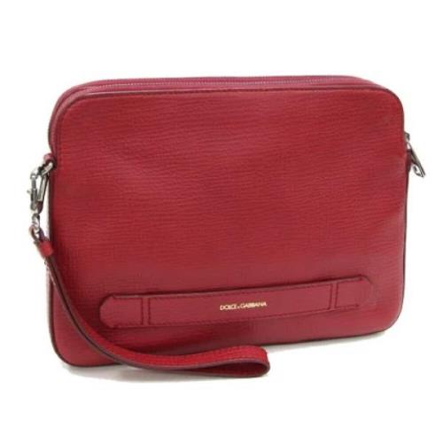 Dolce & Gabbana Pre-owned Pre-owned Laeder kuvertvskor Red, Dam