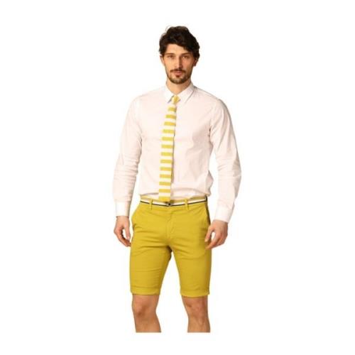 Mason's London Summer Herr Chino Bermuda Shorts Green, Herr