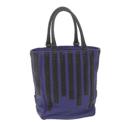 Bottega Veneta Vintage Pre-owned Laeder totevskor Purple, Dam