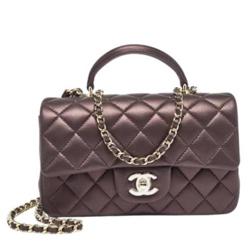 Chanel Vintage Pre-owned Laeder handvskor Purple, Dam