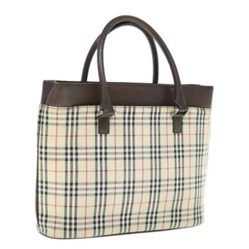 Burberry Vintage Pre-owned Nylon totevskor Beige, Dam