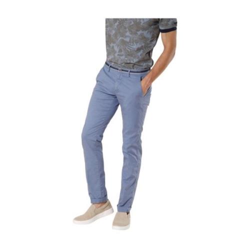 Mason's Slim Fit Bomull & Tencel Chino Byxor Blue, Herr