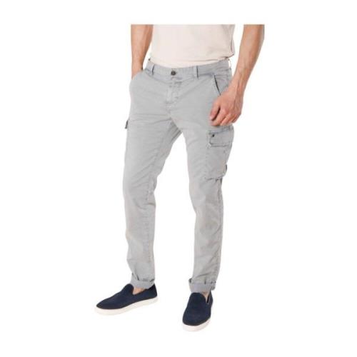 Mason's Extra Slim Cargo Byxor i Stretch Twill Gray, Herr