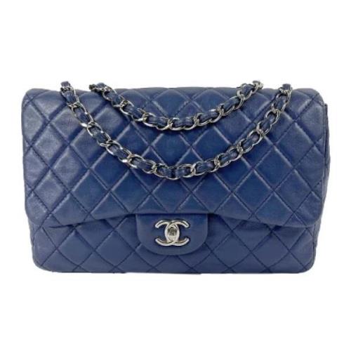 Chanel Vintage Pre-owned Laeder axelremsvskor Blue, Dam