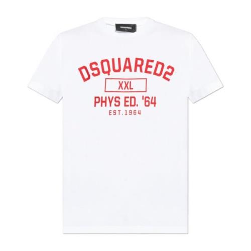 Dsquared2 T-shirt med logotyp White, Herr