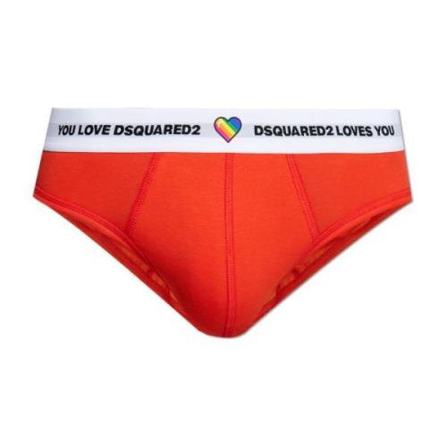 Dsquared2 Boxerbriefs med logotyp Red, Herr