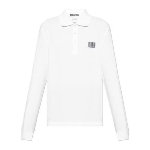 Moschino Polo med lapp White, Herr