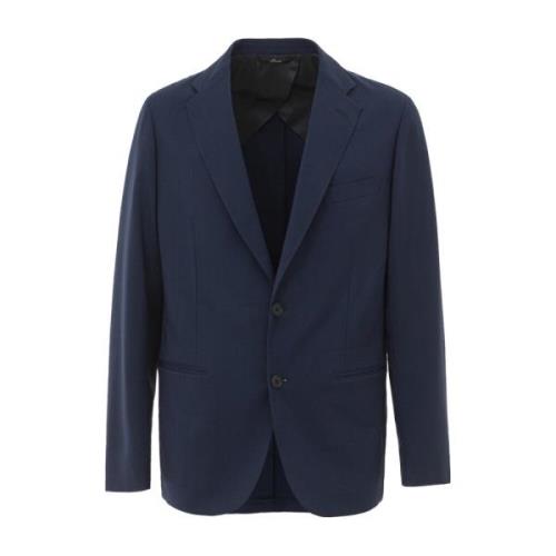 Brioni Blå Casual Jacka Enkelknäppt Blue, Herr