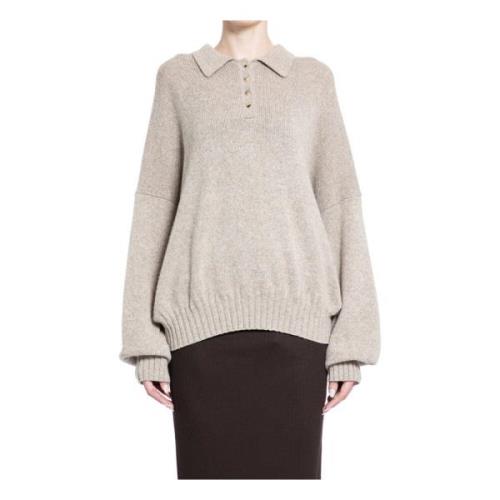 Khaite Sepia Cashmere Stickad Tröja Beige, Dam