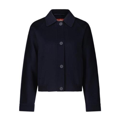 Max Mara Ullblandning Blouson Jacka Blue, Dam