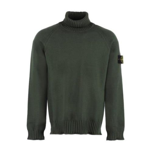 Stone Island Stiliga Stickade Plagg för Män Green, Herr