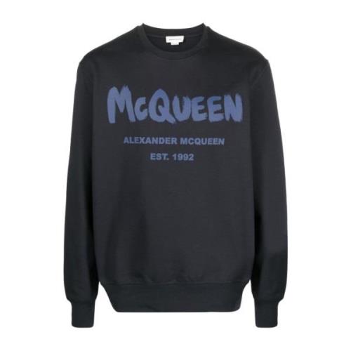 Alexander McQueen Stilren Sweatshirt för Män Blue, Herr