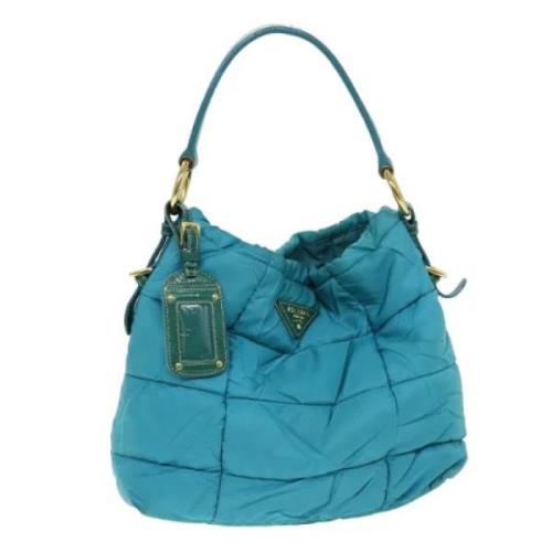 Prada Vintage Pre-owned Nylon totevskor Blue, Dam