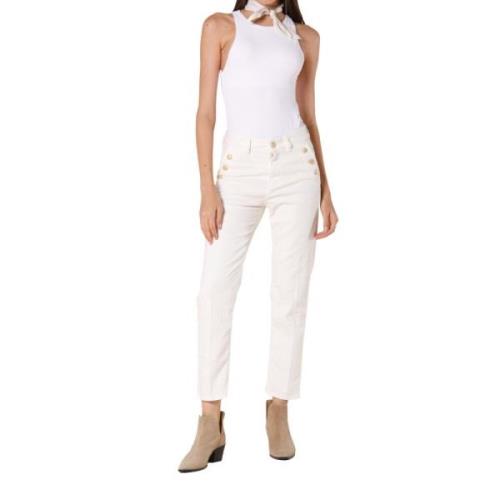 Mason's Agnes Sailor Damens Denimbyxor White, Dam