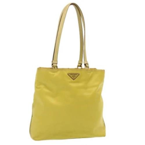 Prada Vintage Pre-owned Nylon totevskor Yellow, Dam