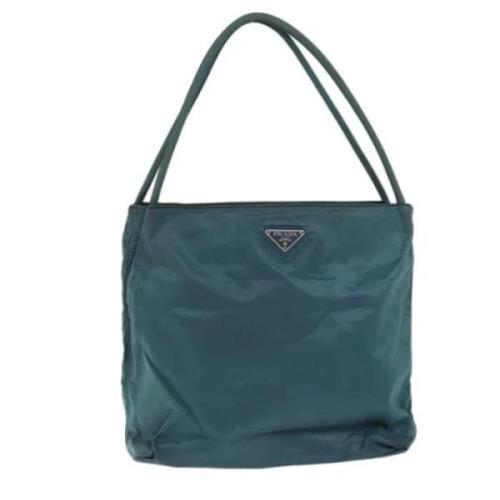 Prada Vintage Pre-owned Nylon totevskor Blue, Dam